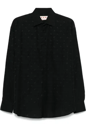Marni Polo i silke med jacquard-mønster