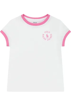 Ralph Lauren T-shirt med kontrastkant og logo