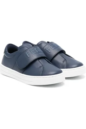 Fendi Sneakers i læder med burrelukning