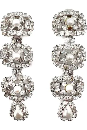JENNIFER GIBSON JEWELLERY øreclips med krystaller