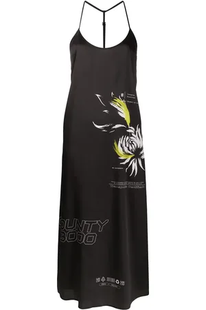 MARCELO BURLON Midi Flower Shipping slip-kjole