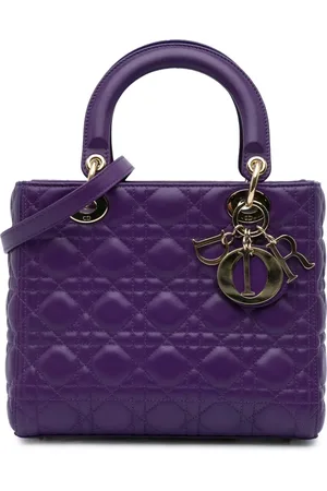 Dior Medium Cannage Lady Dior satchel-taske i lammeskind fra 2012