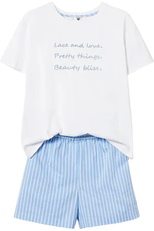 Twin-Set Stribet pyjamas med broderi