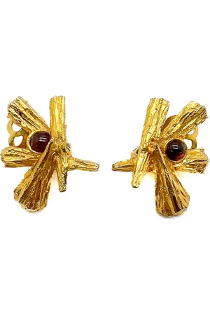 JENNIFER GIBSON JEWELLERY Bark Cabochon øreclips fra 1960