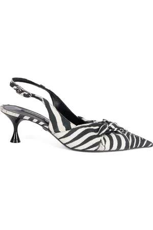 Roberto Cavalli Slingback-sko med zebratryk