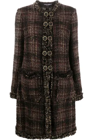 Dolce & Gabbana Kort tweed-jakke med knapper
