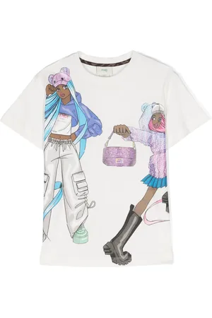 Fendi T-shirt med manga-tryk