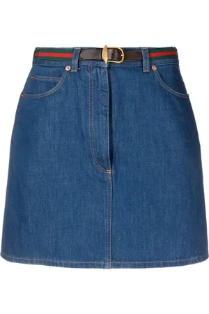Gucci Kort denimnederdel med bælte