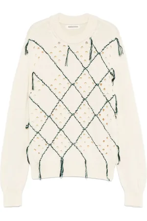 Namacheko Intarsiastrikket sweater med rund hals