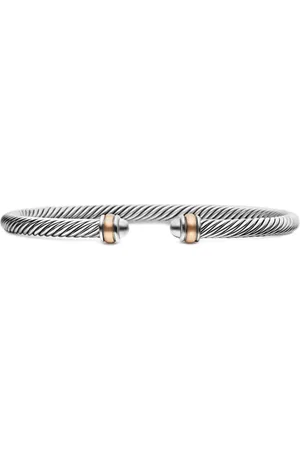 David Yurman Classic Cable armbånd i 18 karat rødguld og sterlingsølv (4 mm)