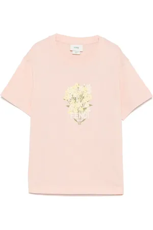 Fendi T-shirt med logobroderi