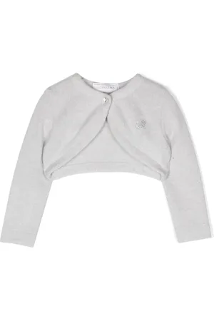 MONNALISA Cropped sweater med logo-udsmykning