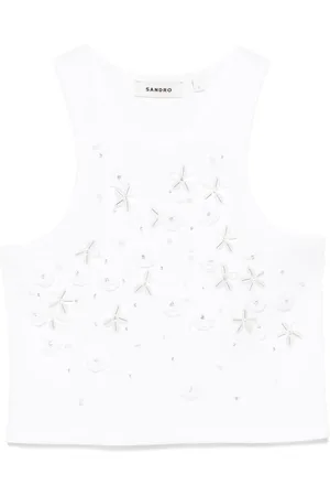 Sandro Tanktop med pailletudsmykning