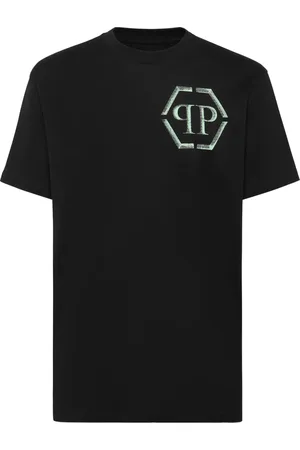 Philipp Plein T-shirt med sekskantet logo