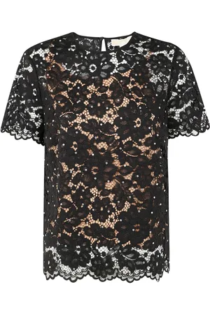 Michael Kors Bluse med blondedetalje