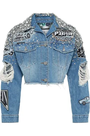 Philipp Plein Cropped denimjakke
