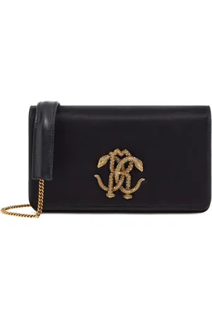 Roberto Cavalli Crossbody-taske med Mirror Snake-plade