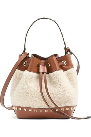 VALENTINO GARAVANI Rockstud bucket-taske i lammeskind
