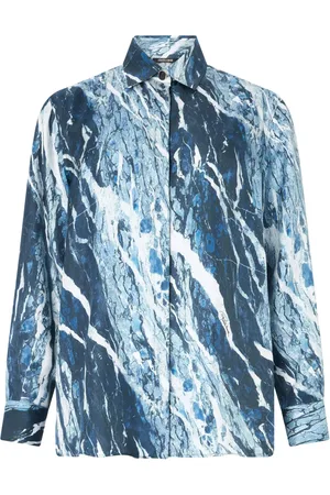 Roberto Cavalli Skjorte med marmortryk