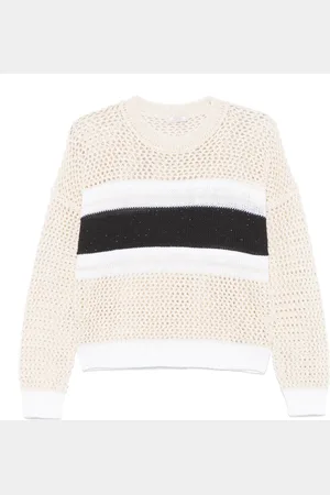 PESERICO SIGN Sweater med stribe-detalje