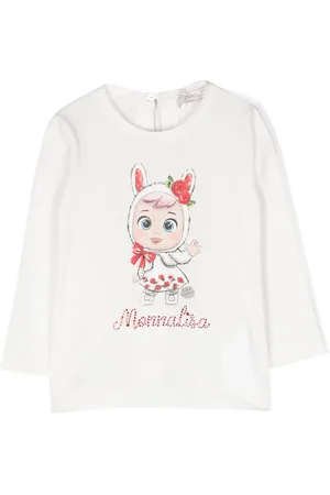 MONNALISA T-shirt med logotryk