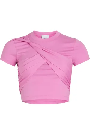 Patou Draperet cropped T-shirt i økologisk bomuld
