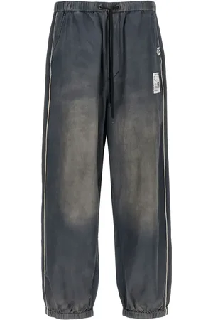 Maison Mihara Yasuhiro Joggingbukser i satin med ældet effekt
