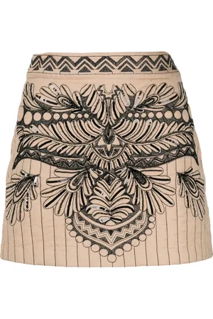 Twin-Set Kort quiltet nederdel med grafisk broderi