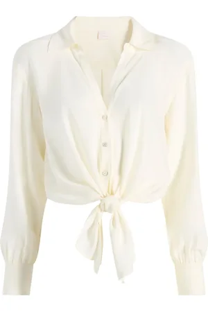 Cinq A Sept Cropped skjorte med bundet front