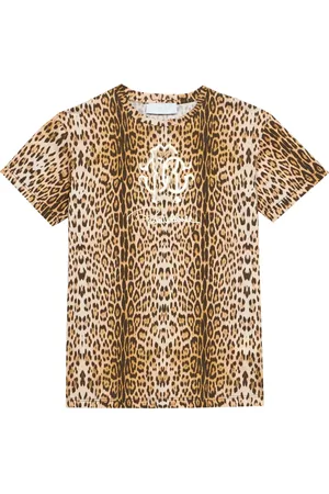 Roberto Cavalli T-shirt med leopardtryk