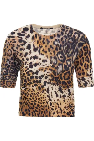 Roberto Cavalli Leopardmønstret T-shirt