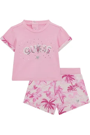 Guess Sæt med T-shirt og shorts med palmetryk