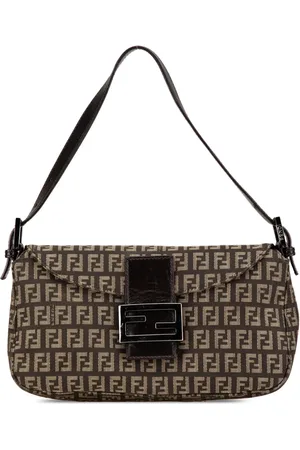 Fendi Double Flap skuldertaske i Zucchino-kanvas fra 2000-2010
