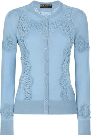 Dolce & Gabbana Cardigan med broderet blondedetalje