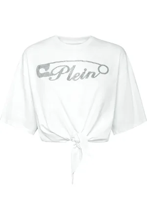 Philipp Plein Cropped T-shirt i bomuld