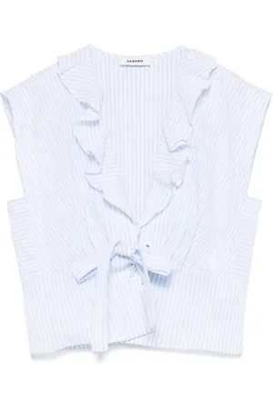 Sandro Cropped top med striber