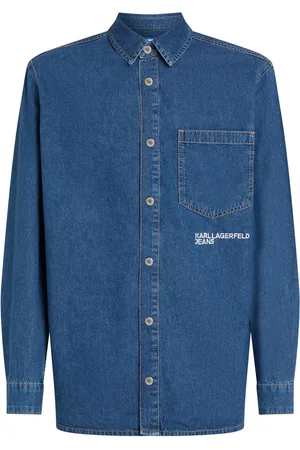 Karl Lagerfeld Denimskjorte med logobroderi