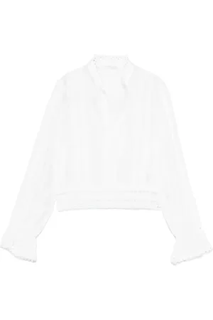 CENERE GB Broderet bluse