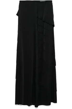 Alberta Ferretti Lang satinnederdel