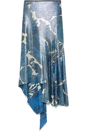 Etro Asymmetrisk nederdel med blomstertryk