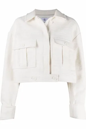 ANINE BING Tekstureret cropped jakke