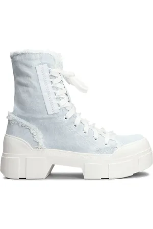 vic matiè 500 combat-støvler i denim