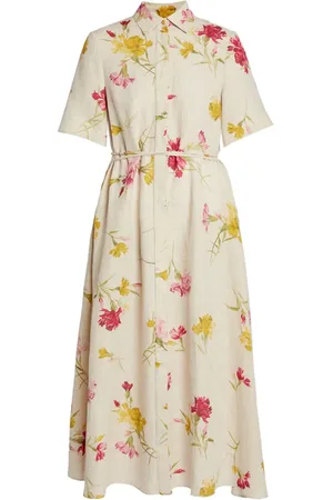 Erdem Skjortekjole med blomstertryk