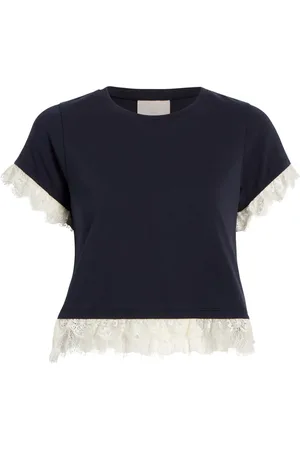Cinq A Sept Top med blondekant
