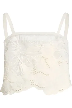 Elie saab Tanktop i blomstret blonde