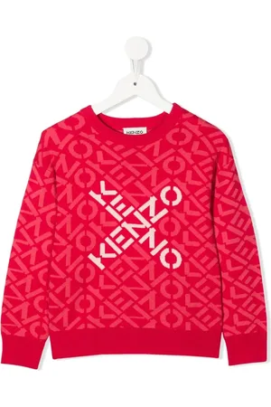 Kenzo Intarsiastrikket trøje med logo