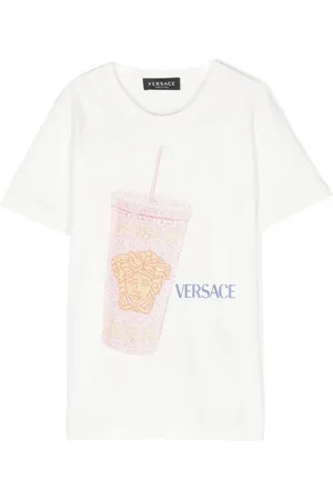 VERSACE T-shirt med grafisk tryk og logo