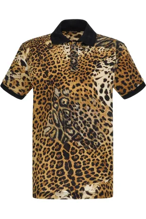 Roberto Cavalli Polo med leopardtryk