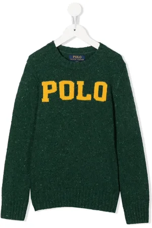 Ralph Lauren Spættet trøje med intarsia-logo