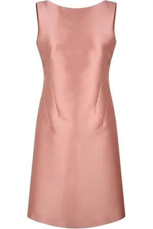 Alberta Ferretti Kjole i satin med sløjfe bagpå
